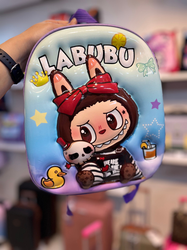 کوله سه بعدی مهد و پیش لبوبو بنفش