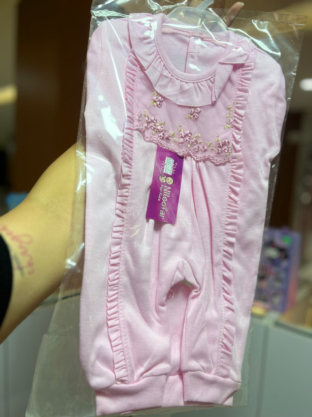 سرهمی مجلسی گلدار دخترانه به همراه کلاه