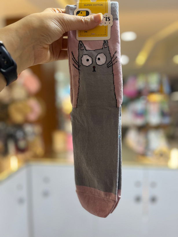 جوراب ساق بلند گربه متعجب